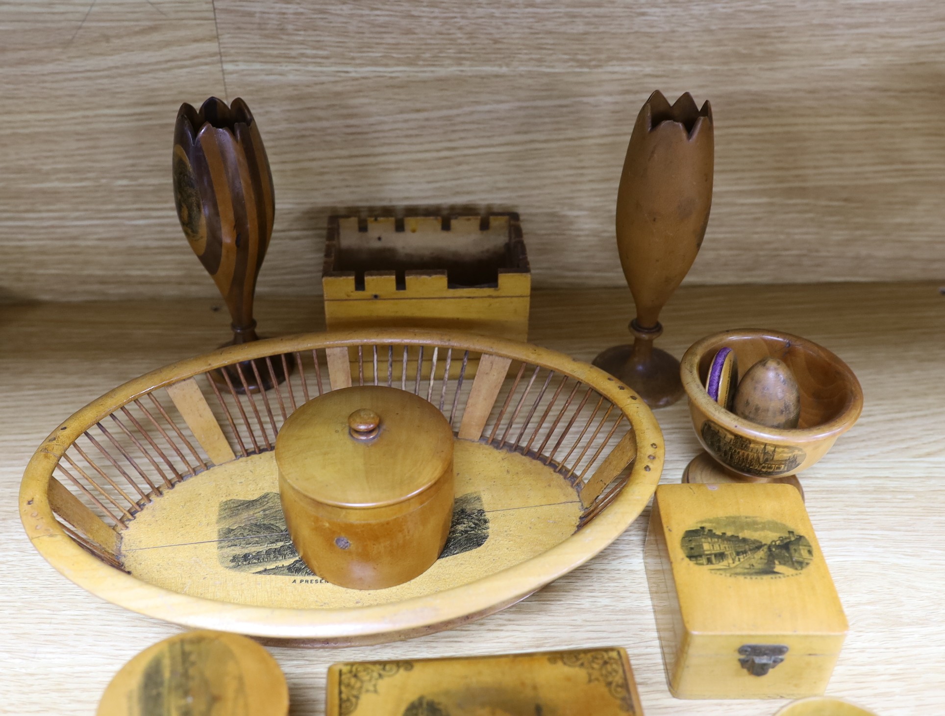 A group of Mauchlineware